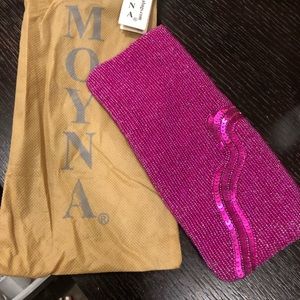 Monya Pink sequin evening clutch